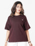 LEERA Cordovan Oversized Cotton Tee